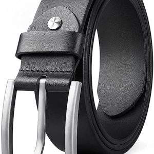 CREATURE Formal/Casual Black Colour Genuine Leather Belts For Men