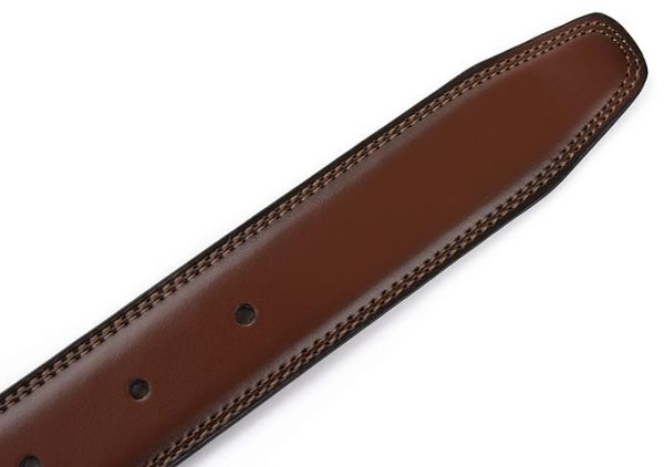 Contacts Men's Genuine Leather Pin Buckle Belt - Image 4