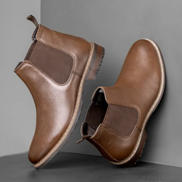 Genuine Leather Chelsea Boots