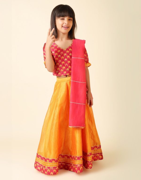 Hand Block Print Cotton Silk Printed 3 Pcs Set