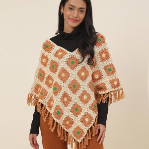 Multi Cotton Crochet Shrug