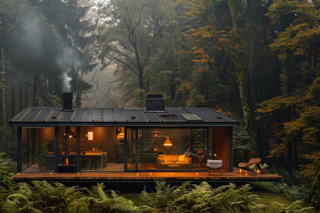 Cottage in forest
