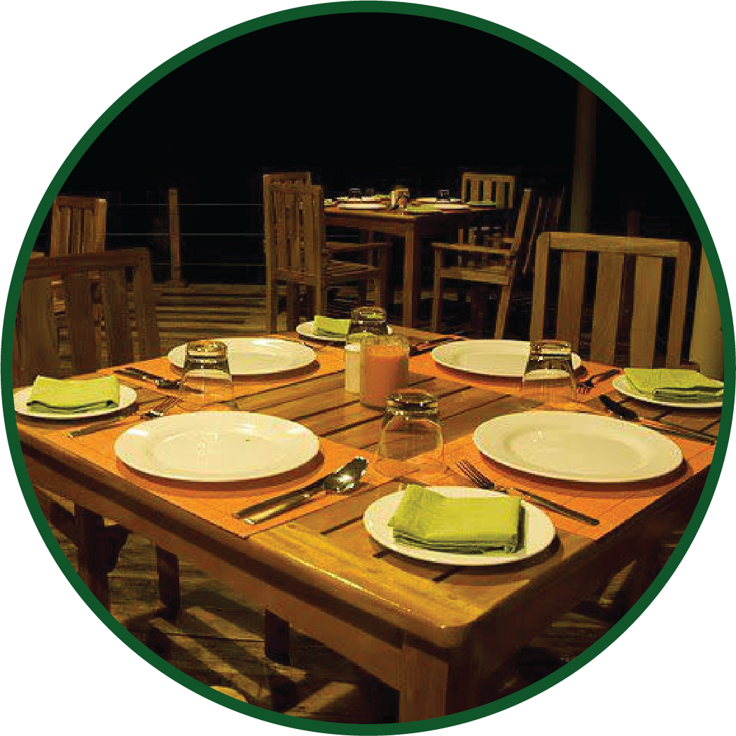 Three side open , wooden deck restaurant on Avarlon resort meppadi wayanad