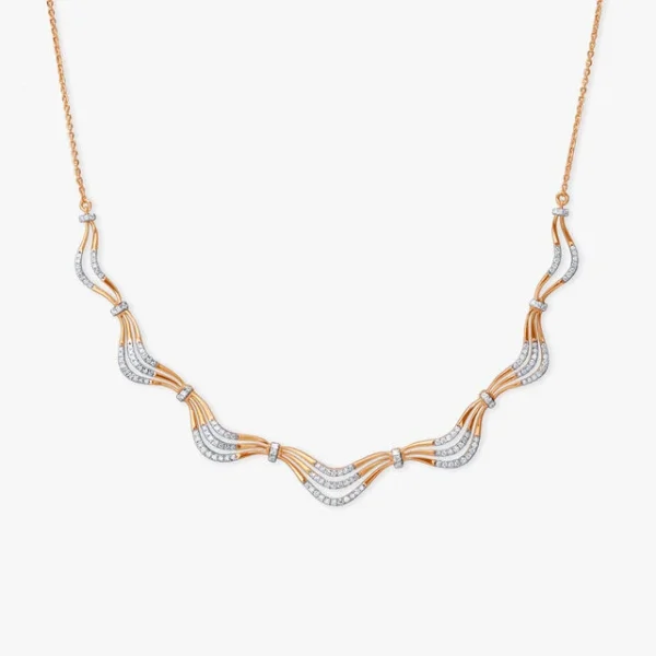 Rhythmic Wave Diamond Necklace - Image 3