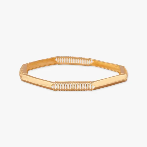 Hexagonal Glow Gold Bangles - Image 4