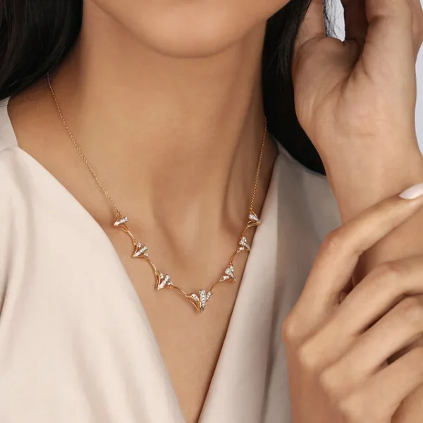 Vivacious Luminescence 14KT Diamond Necklace - Image 4