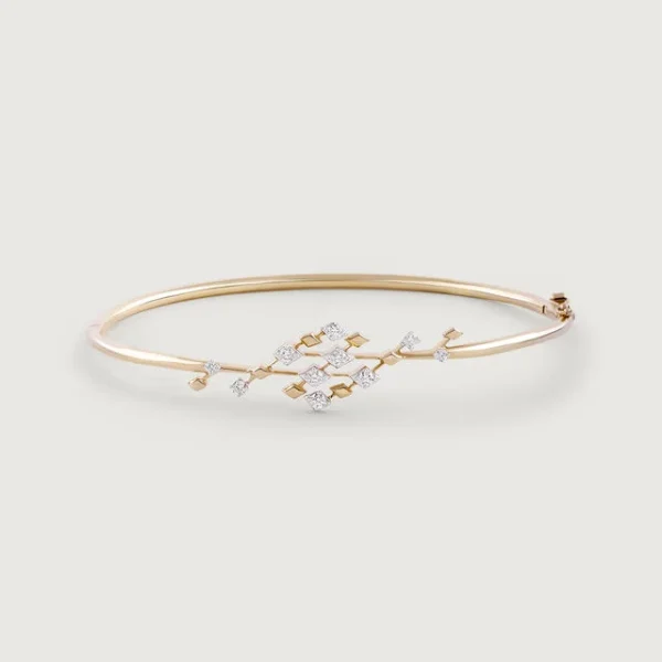 Electric Dance Gold & Diamond Bangle - Image 4