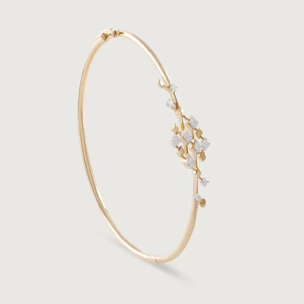 Electric Dance Gold & Diamond Bangle - Image 2