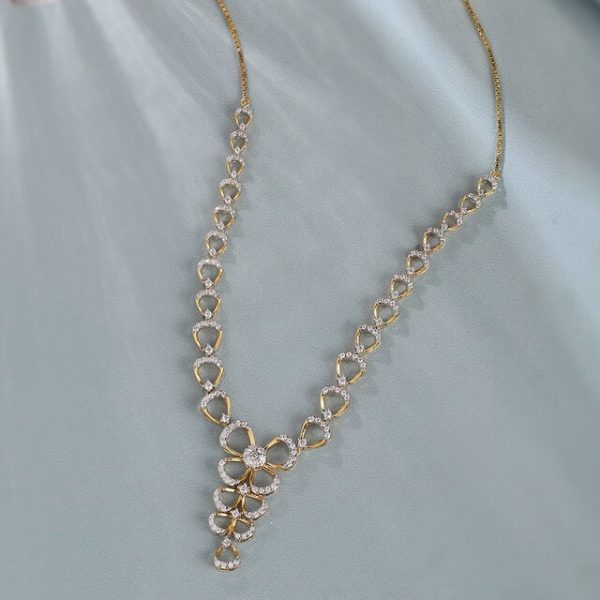 Delicate Bowtie Gold & Diamond Necklace