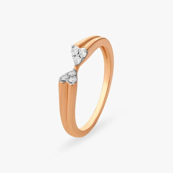 Shimmering Two-head Diamond Ring