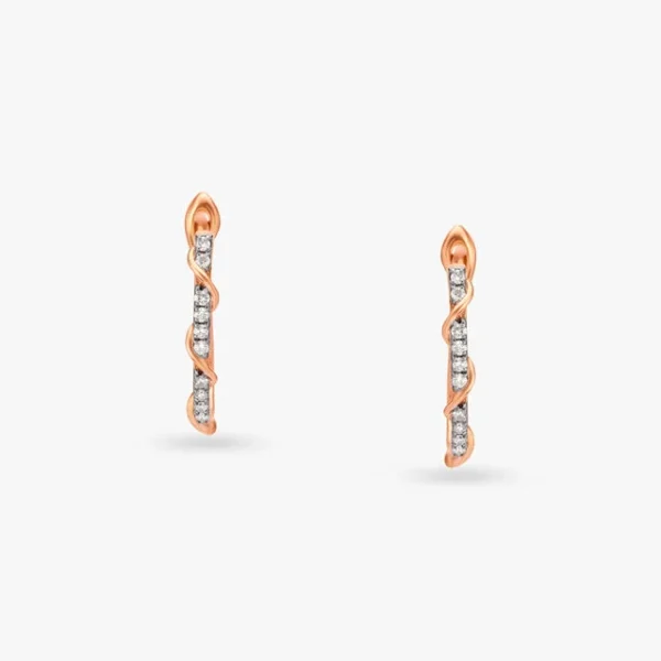 Twist Brilliance Diamond Hoop Earrings - Image 2