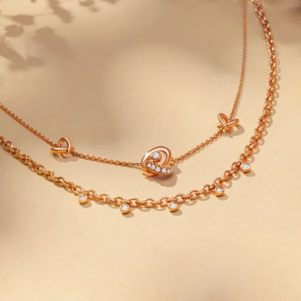 Sparkling Hearts Diamond Necklace