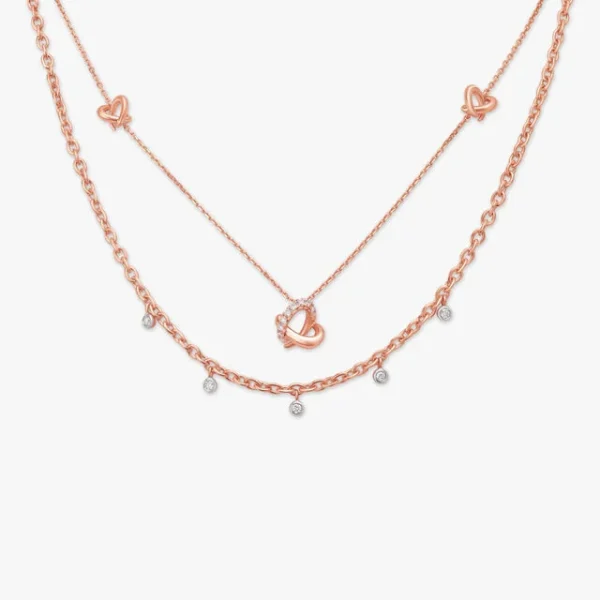 Sparkling Hearts Diamond Necklace - Image 4