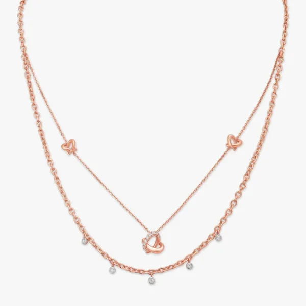 Sparkling Hearts Diamond Necklace - Image 3