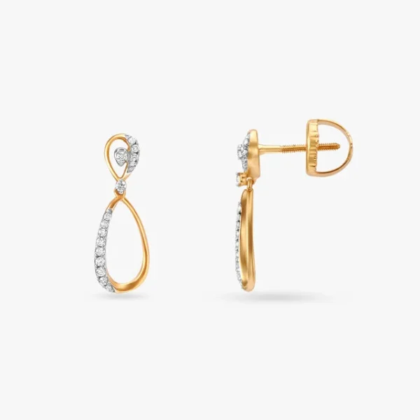 Refined Glamour Diamond Drop Earrings - Image 2