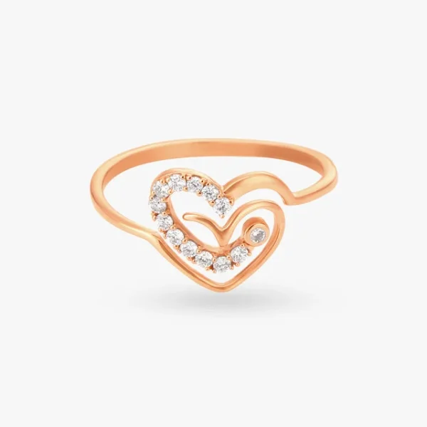 Dazzling Heart Diamond Finger Ring - Image 3