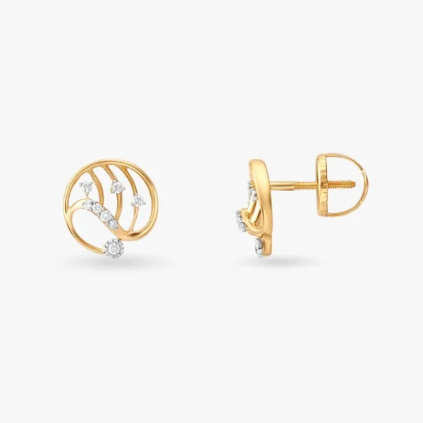 Enchanted Whimsical Diamond Stud Earrings - Image 2