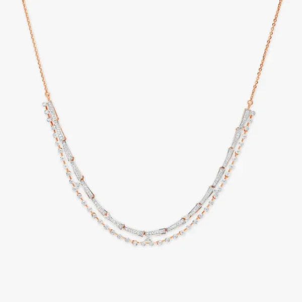 Cascading Elegance Diamond Necklace - Image 3