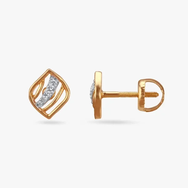 Elegant Drift Diamond Stud Earrings For Kids - Image 2