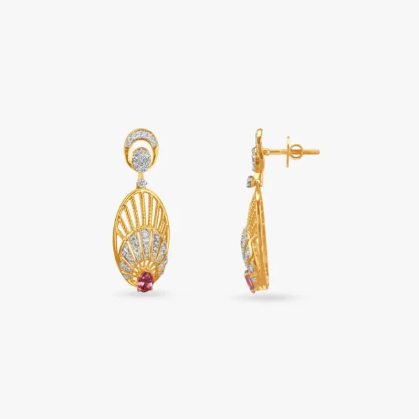 Ray Symphony Diamond Drop Earrings - Image 2