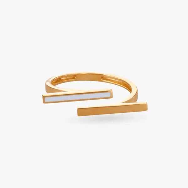 Linear Luxe Gold Finger Ring - Image 3