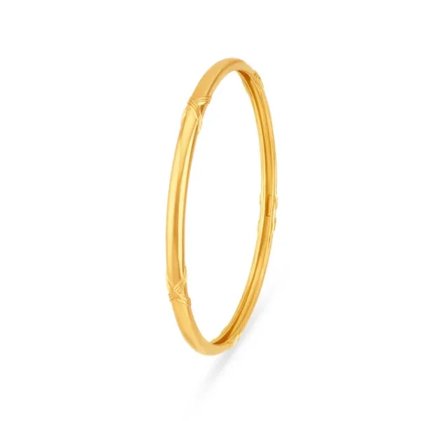 Intricate Polished Gold Bangle - Image 2