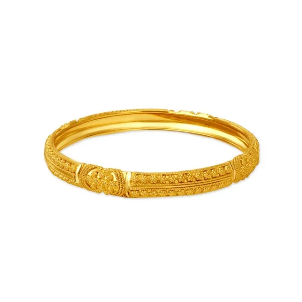 Intricate Charm Gold Bangles - Image 3