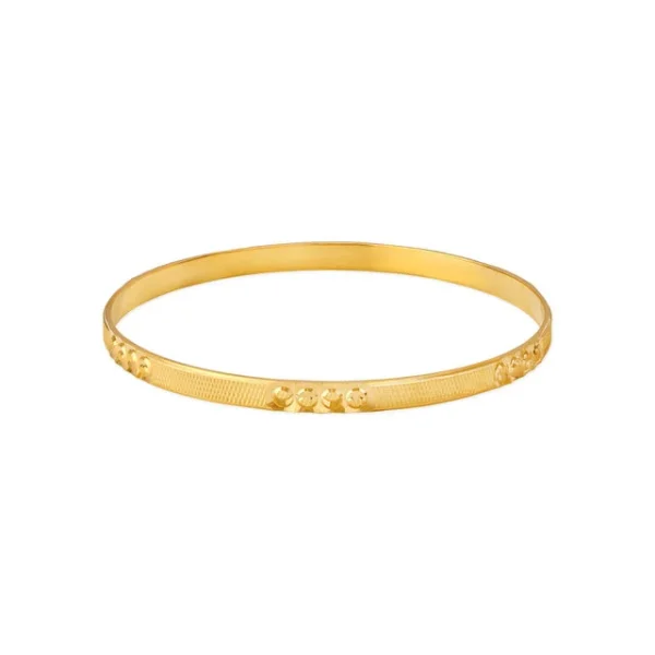 Delicate Engraved Gold Bangles - Image 3