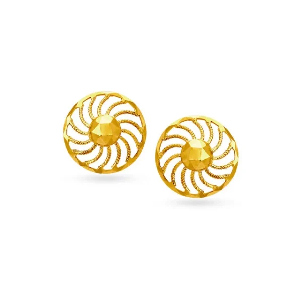 Tiered Gold Drop Earrings - Image 3