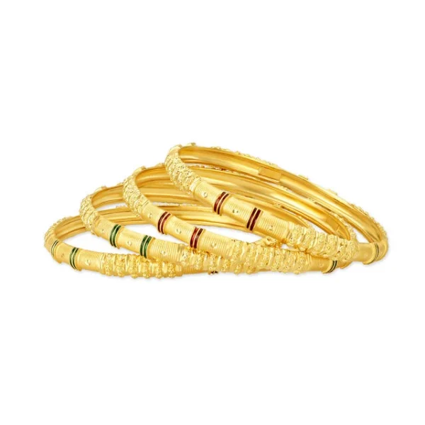 Vibrant Aura Gold Bangles