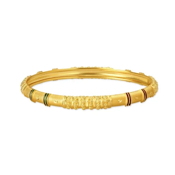 Vibrant Aura Gold Bangles - Image 3