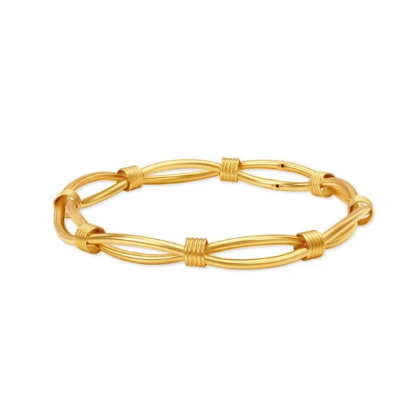Twisted Brilliance Gold Bangle