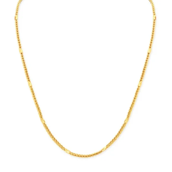 Sophisticated Carved Gold Chain for Men