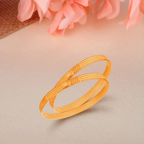 Gleaming Grandeur Gold Bangles