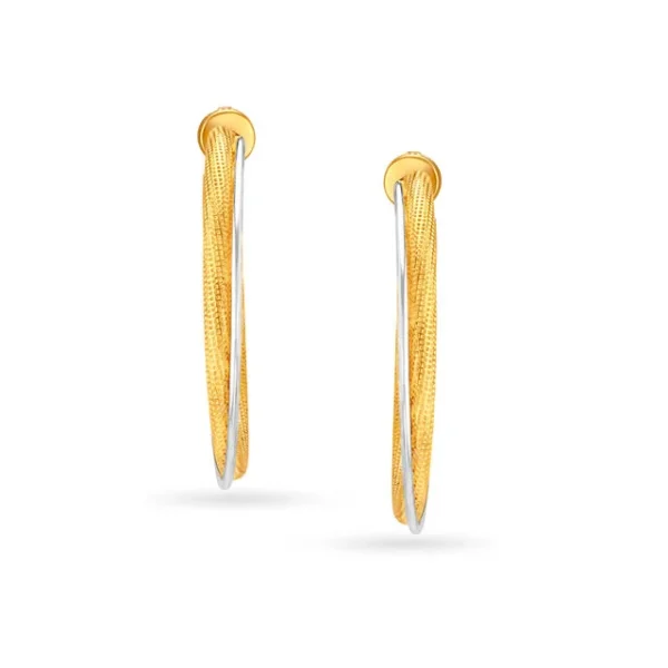 Contemporary Gold Hoop Earrings