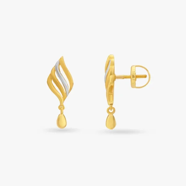 Elegant Gold Drop Earrings - Image 2