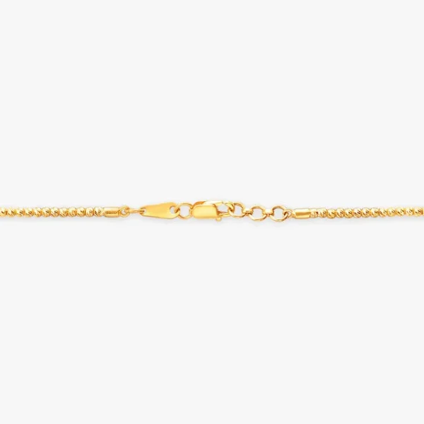 Golden Knurl Bead Necklace - Image 2