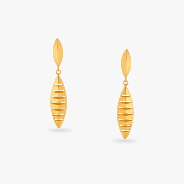 Chic Geometric Gold Drop Earrings