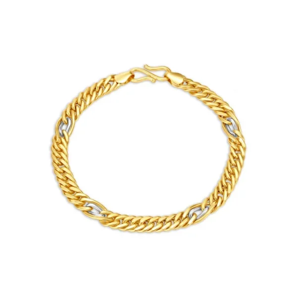 Link Chain Style Gold Bracelet For Men