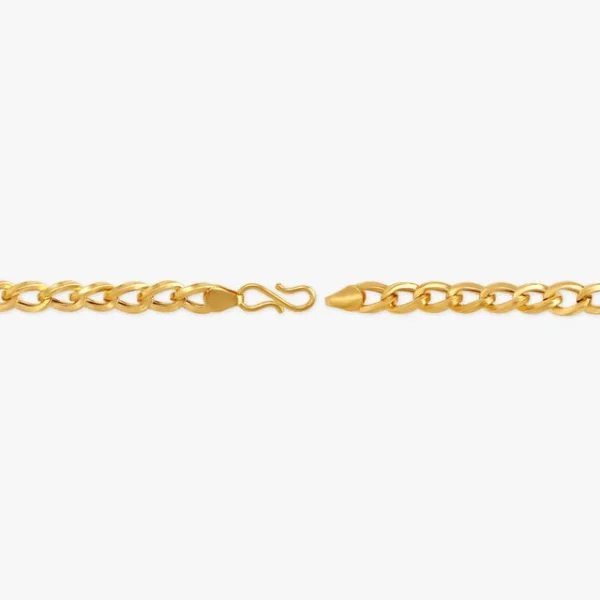 Link Chain Style Gold Bracelet For Men - Image 4