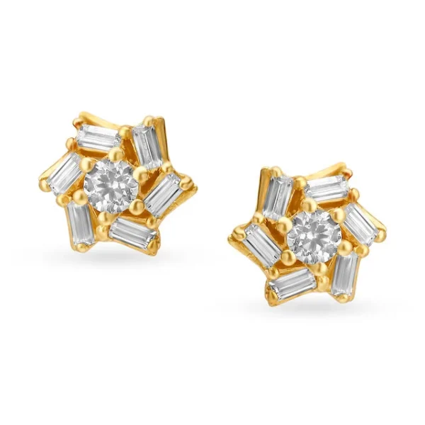 Stunning Gold Stud Earrings for Kids - Image 3
