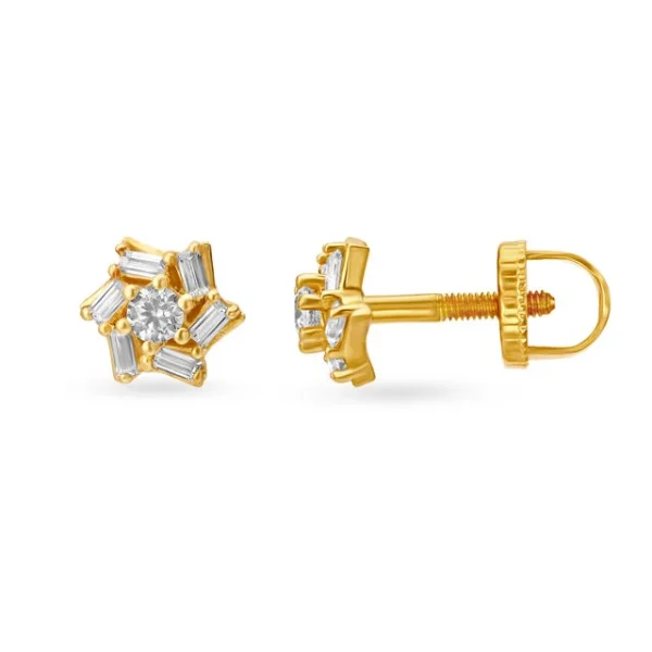 Stunning Gold Stud Earrings for Kids - Image 2