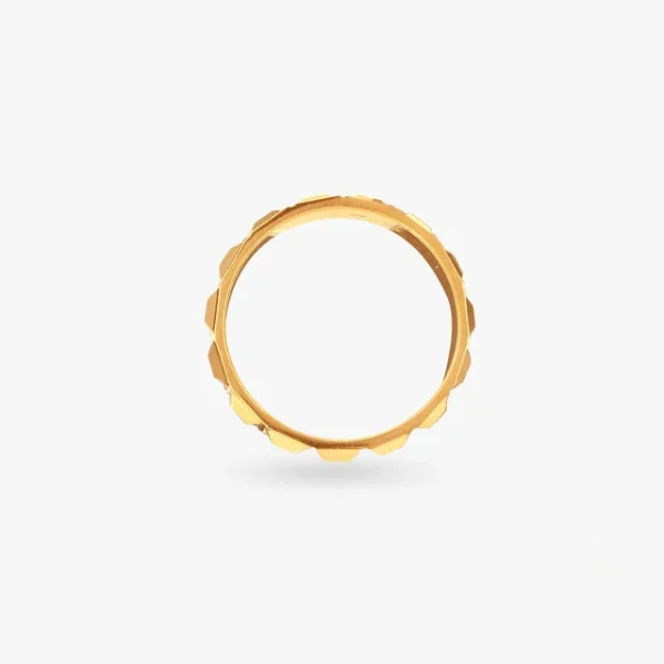 Sculpted Perfection Gold Finger Ring for Men - Image 2