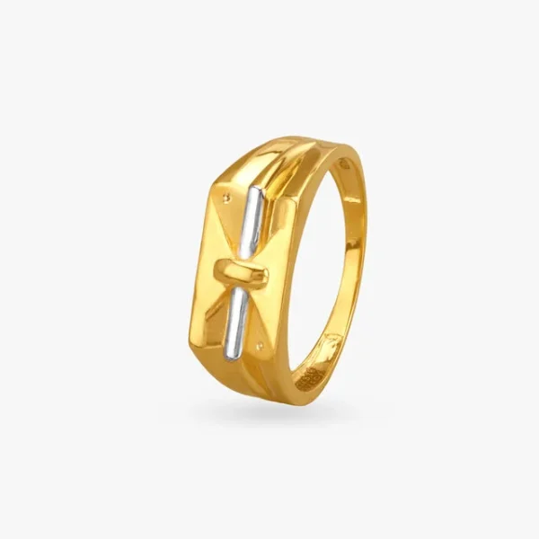Bold Knot Gold Finger Ring for Men