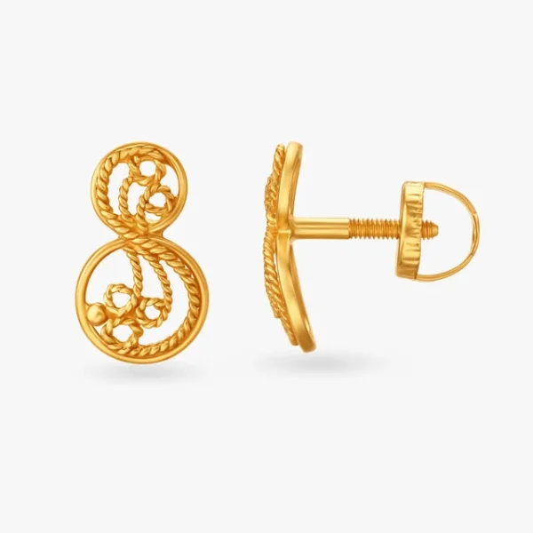 Twirling Filigree Stud Earrings for Kids - Image 2