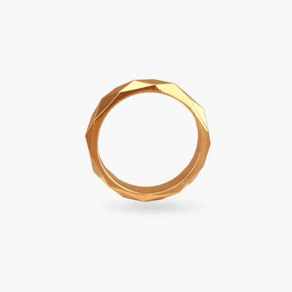 Geometric Elegance Gold Finger Ring - Image 2