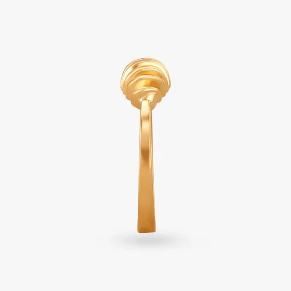Intricate Swirl Gold Finger Ring - Image 2