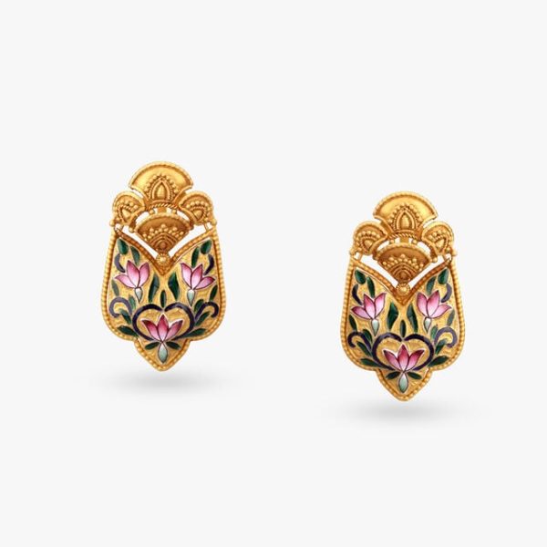 Imperial Charm Gold Drop Earrings - Image 3