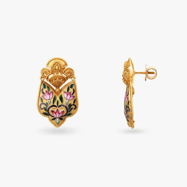 Imperial Charm Gold Drop Earrings - Image 2