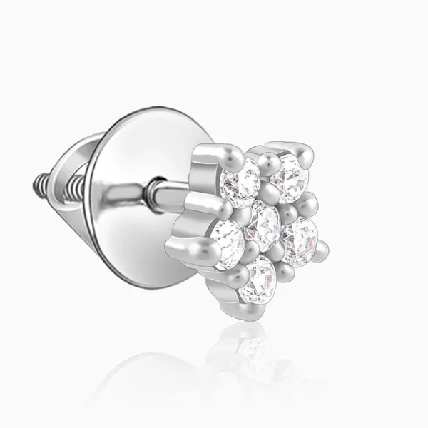 Silver Zircon Constellation Earrings - Image 3